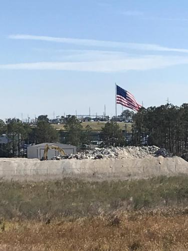 Enorme Amerikaanse vlag.